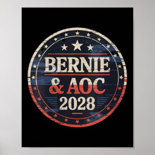 Poster Femmes Bernie Sanders Et Aoc 2028 Pour Président C