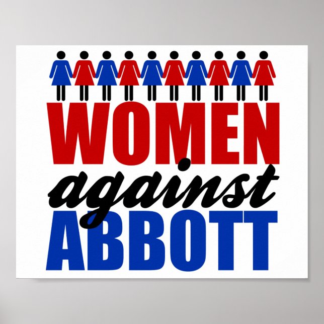 Poster Femmes contre Greg Abbott Texas Politique (Devant)