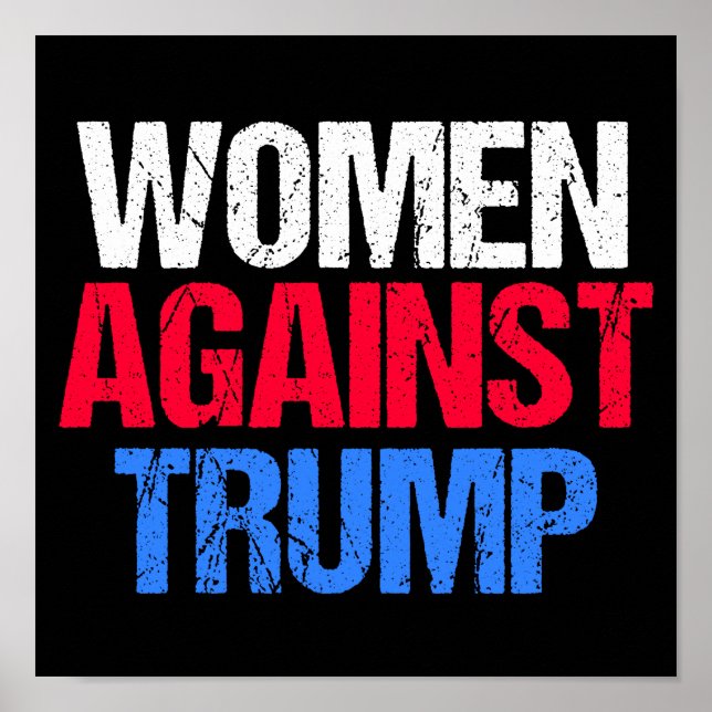 Poster Femmes contre Trump 2024 Élections noir (Devant)