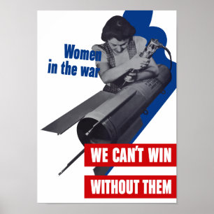 Poster Femmes dans la guerre -- Propagande de 2ÈME GUERRE