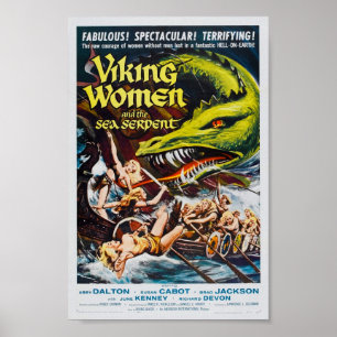 Poster Femmes de Viking et l'affiche de film de serpent
