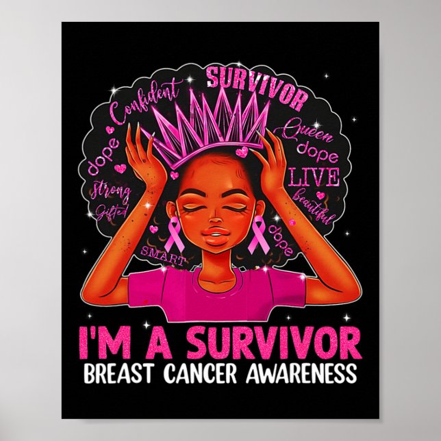 Poster Femmes Fille Je suis une survivante Sensibilisatio (Devant)