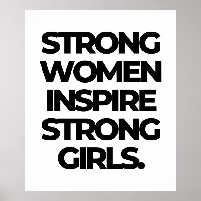 Poster Femmes fortes Inspirer Filles fortes - Féministe (Devant)