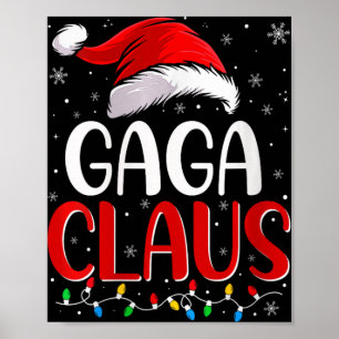 Poster FEMMES Gaga Claus Feux de Noël Matching Famille
