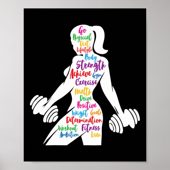 Poster Femmes Gymnase Motivation entraînement Motivation  (Devant)