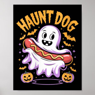 Poster Femmes hantent le chien drôle fantôme hot-dog Hall