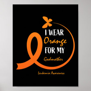 Poster Femmes Hommes Je Porte De L'Orange Pour Ma Godmère