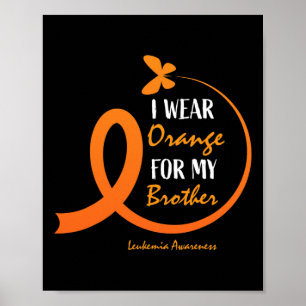 Poster Femmes Hommes Je Porte Orange Pour Mon Frère Leucé