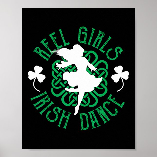Poster Femmes Irlandais Step Dancer Step Danser Reel Girl (Devant)