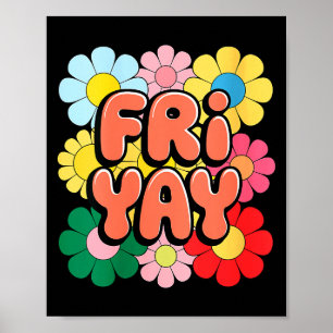 Poster Femmes Joyeux Vendredi Ven Yay Enseignant École Mè