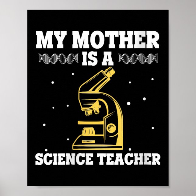 Poster FEMMES Ma Mère Est Professeur De Sciences Fière Mè (Devant)