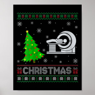 Poster FEMMES Mri Tech Xmas L'éclairage des arbres Noël l