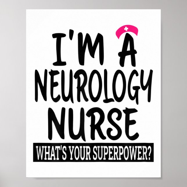Poster Femmes Neurologie Infirmière Funny École De Nourri (Devant)