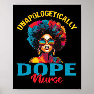 Poster Femmes noires Infirmière pharmaceutique sans apolo