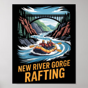 Poster Femmes Nouvelle Gorge de rivière Rafting Whitewate