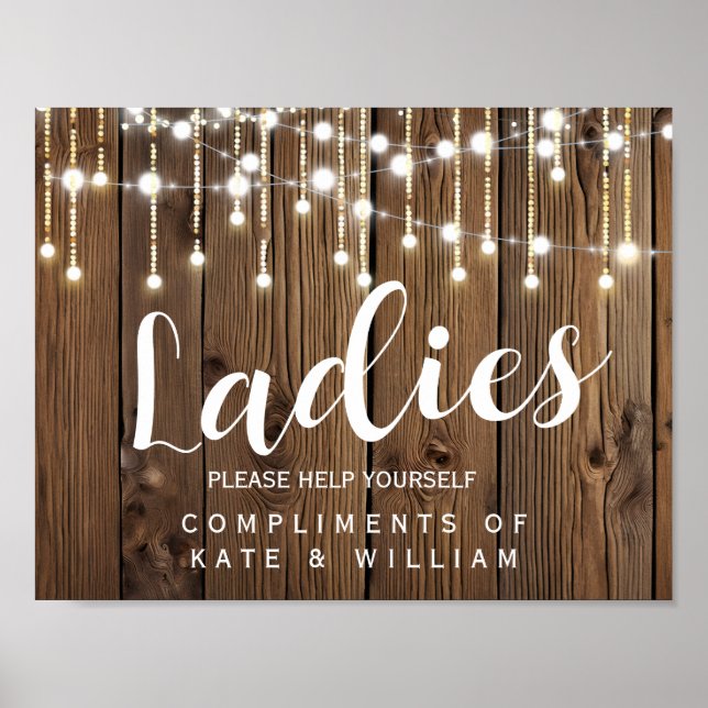 Poster femmes panneau de toilettes - corbeille d'articles (Devant)