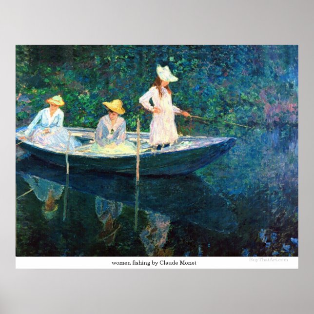 Poster femmes pêcheur par Claude Monet (Devant)