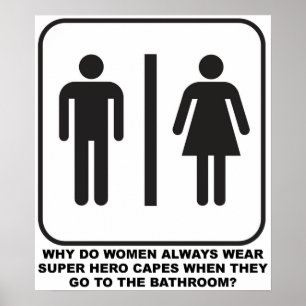 Poster Femmes portant des capes dans la salle de bain Aff