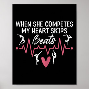 Poster Femmes Quand Elle Compete Mon Coeur S'emballe Fièr