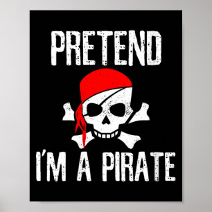 Poster Femmes qui prétendent être un pirate - Crâne drôle
