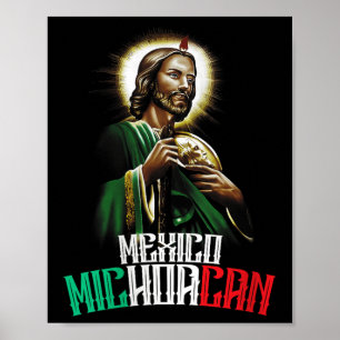 Poster Femmes Saint Jude Thaddeus Michoacán Mexique San J