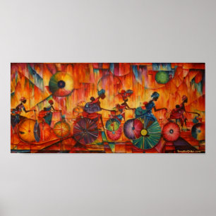 Poster Femmes sur des roues - copie de toile