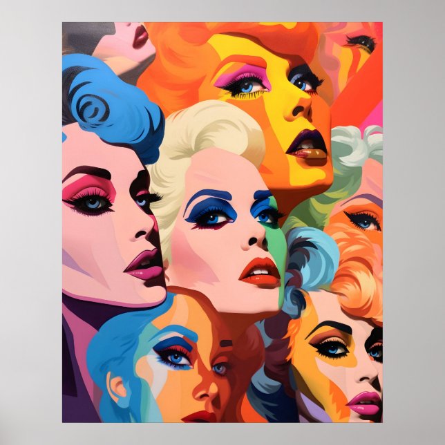 Poster Femmes transgenres Abstraites (Devant)