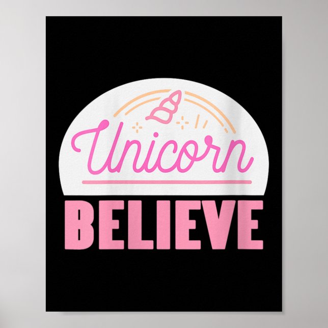 Poster Femmes Unicorne croient Sitive Magic Imaginaire Ra (Devant)