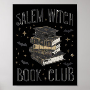 Poster Femmes Vintage Salem Book Club Chat Noir Bookish
