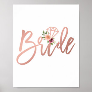 Poster Femmes Wedding shower Pour L'Avenir Mme Bride À Êt