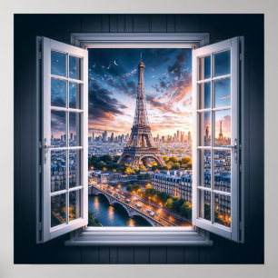 Poster Fenêtre à Paris