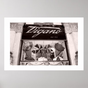 Poster Fenêtre Acheter des parapluies