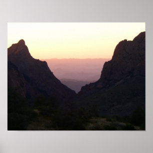 Poster Fenêtre au coucher du soleil, Parc national Big Be