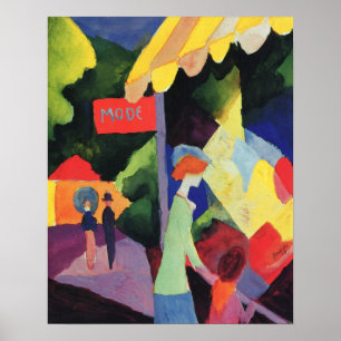 Poster Fenêtre de mode par August Macke, Vintage Fauvism