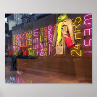 Fenêtre du grand magasin Neon Lights New York NYC