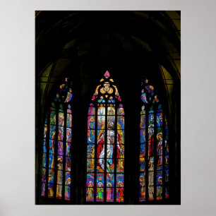 Poster Fenêtre en verre teinté (2), cathédrale de St