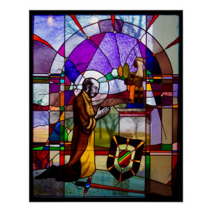 Poster Fenêtre en verre tendu St. Ignatius Haute Res