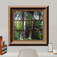 Fenêtre Faux Vue Forêts Tropicales