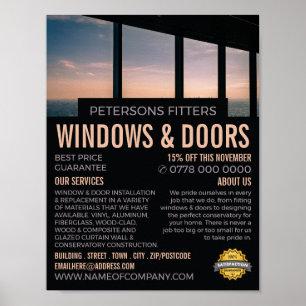 Poster Fenêtre, Fenêtre & Porte de l'entreprise