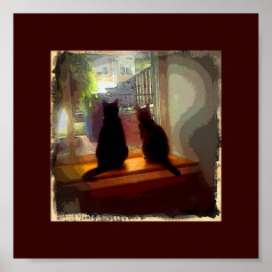 Poster Fenêtre Kitties CB