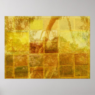 Poster Fenêtre Patchwork