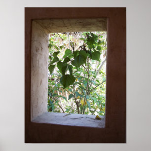 Poster Fenêtre rustique