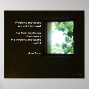 Poster Fenêtre/Sagesse Lao Tzu