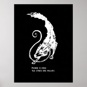 Poster Fenrir Fenris est free dog viking norse mythology