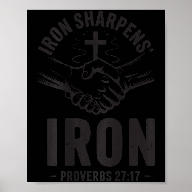Poster Fer homme Sharpens Proverbes en fer 27 7 Christian (Devant)
