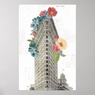 Poster Fer plat floral   New York, New York