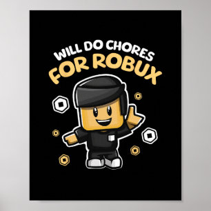 Poster Fera des tâches pour Robux - Conception de jeu amu