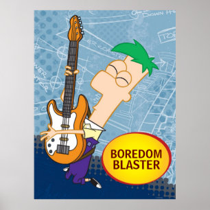 Poster Ferb sur la guitare personnalisable