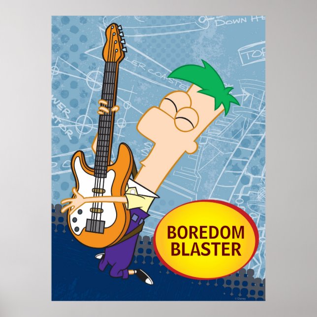 Poster Ferb sur la guitare personnalisable (Devant)