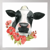 Ferme à pavot - Vache aux fleurs